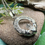 Sparkling Irish Claddagh Necklace