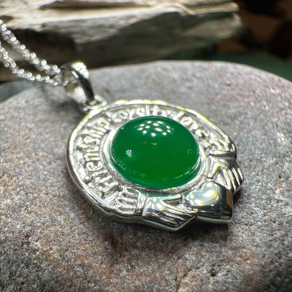 Friendship, Loyalty and Love Claddagh Necklace - 18