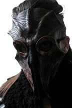 Steampunk Inspired Handmade Genuine Leather Mask in Brown - 