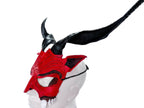 Krampus Handmade Genuine Leather Mask for Masquerade Cosplay or Halloween Costumes - 