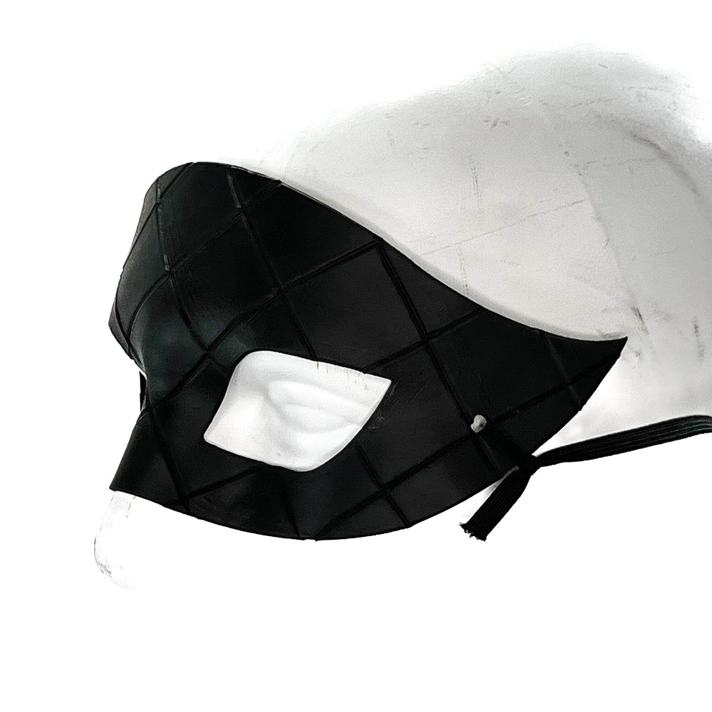 Masquerade Handmade Genuine Leather Mask in Black for Masquerades Halloween or Cosplay - 