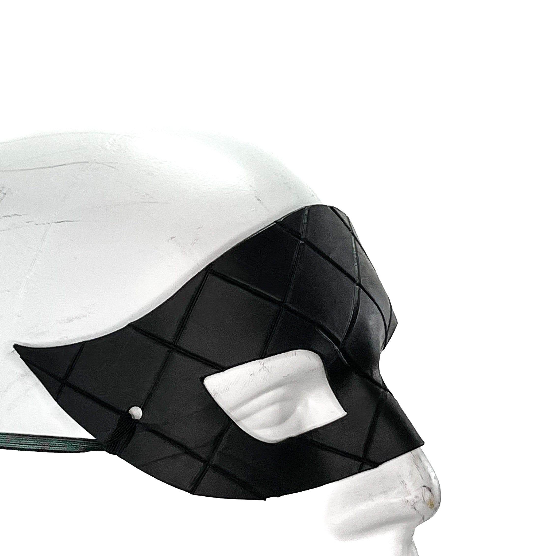 Masquerade Handmade Genuine Leather Mask in Black for Masquerades Halloween or Cosplay - 