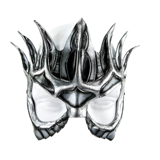 Masquerade Crown Mask of Handmade Genuine Leather in Metallics - 