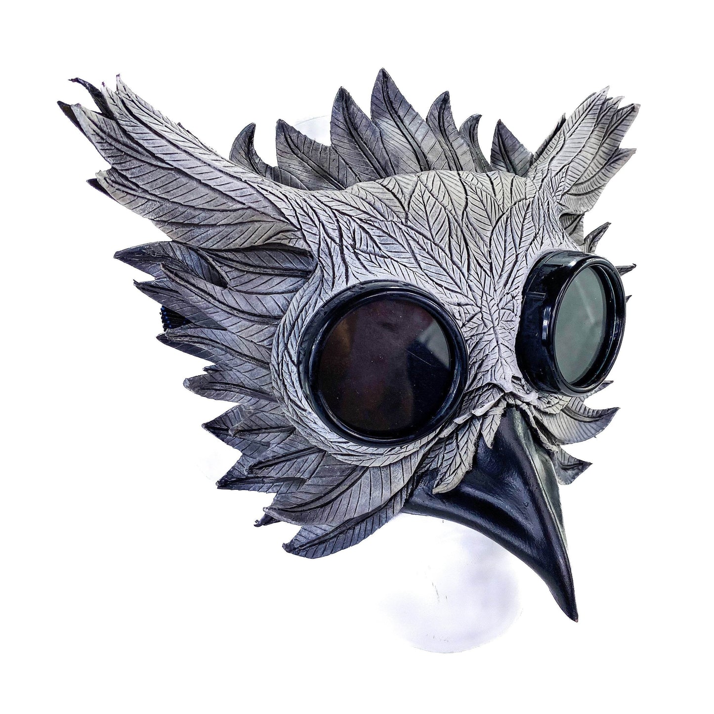 Horned Owl Goggles Handmade Genuine Leather Mask - 