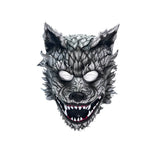 The Grey Lycan - Handmade Genuine Leather Helmet Mask - 