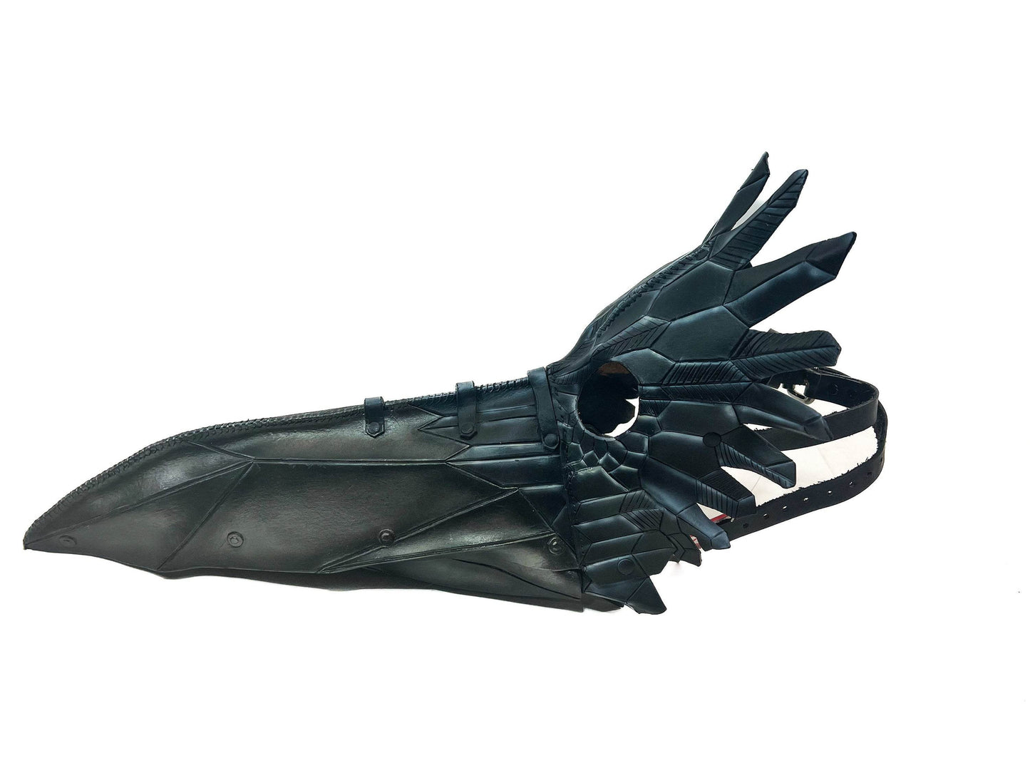 Large Raven Plague Doctor Handmade Genuine Leather Mask - 