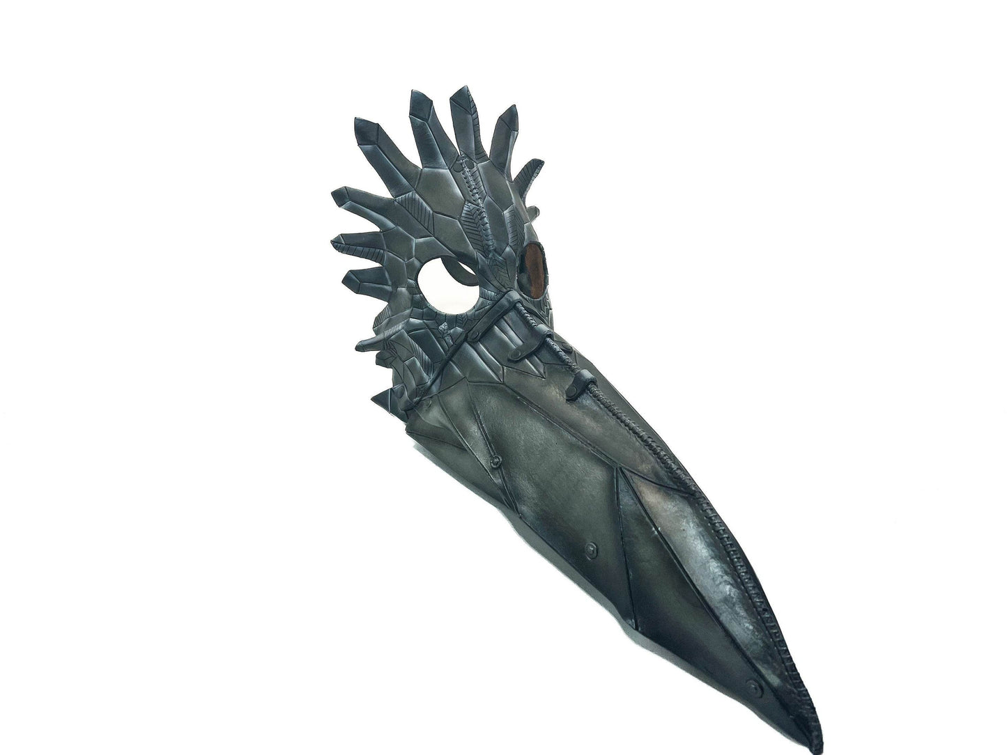 Large Raven Plague Doctor Handmade Genuine Leather Mask - 