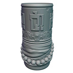 Monk 3D Printed Can Holder- Mythic Mugs Collection by Ars Moriendi 3D- Embrace the Tranquility! - Black / Non Threaded-No Lid