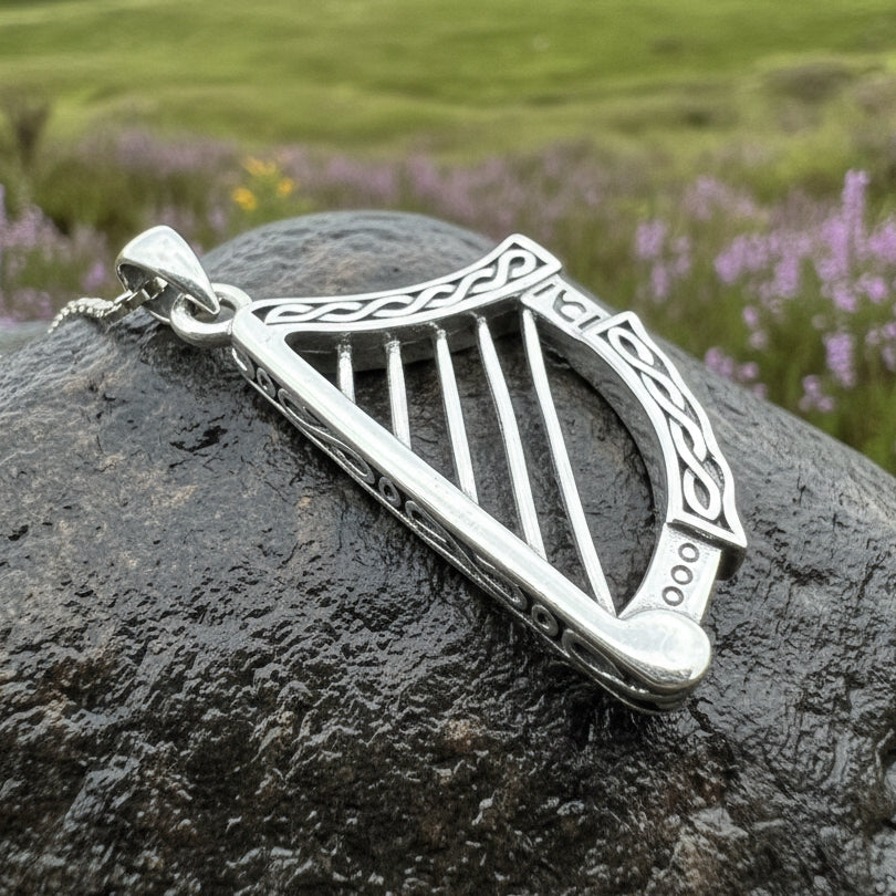 Torlogh Celtic Harp Necklace