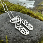 Celtic Heart Irish Dance Shoes Necklace