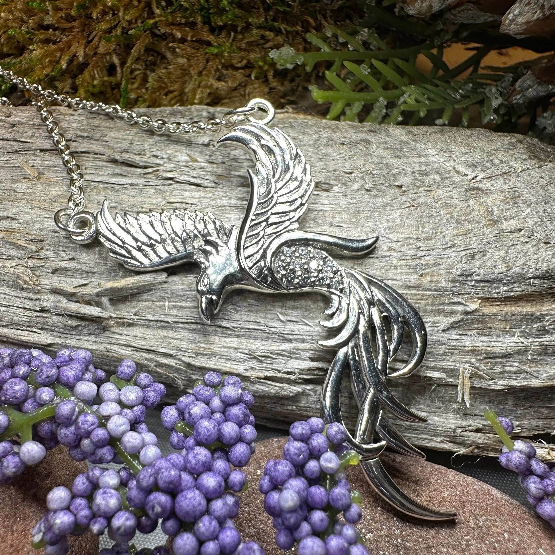 Starfire Phoenix Necklace - 18 / Amethyst