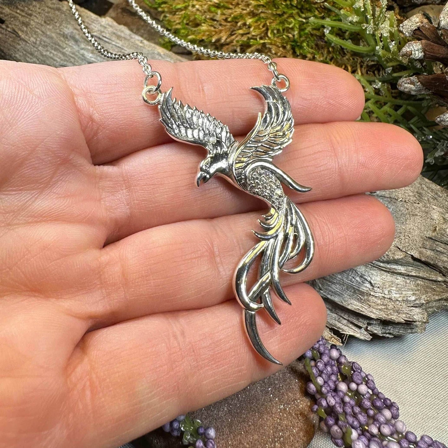 Starfire Phoenix Necklace - 18 / Amethyst