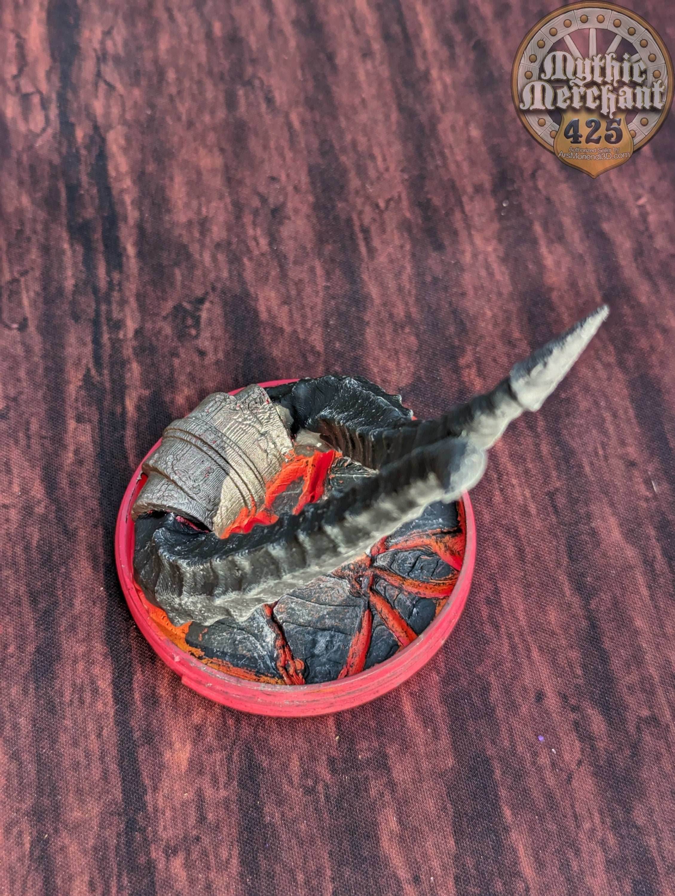 Demon-Blooded Tiefling 3D Printed Mythic Mug Stein | Tabletop RPG Dice Gaming Cosplay | Dungeons and Dragons D&D Wargaming | Drink Koozie - Black / Non Threaded-No Lid