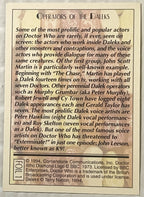 🛸 Vintage 1994 Doctor Who Daleks Foil Trading Cards — Cards 1–3 of 6