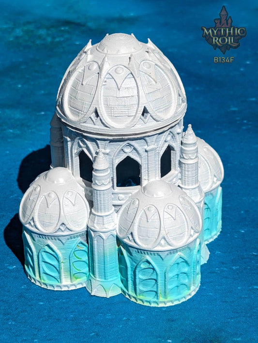 Siren 3D Printed Dice Vault - Mythic Roll Collection by Unchained Games | RPG Dice Jail | D20 Dice Box | - Enchanted Depths of Timeless Seas - Black / Yes- Include Random Dice Set