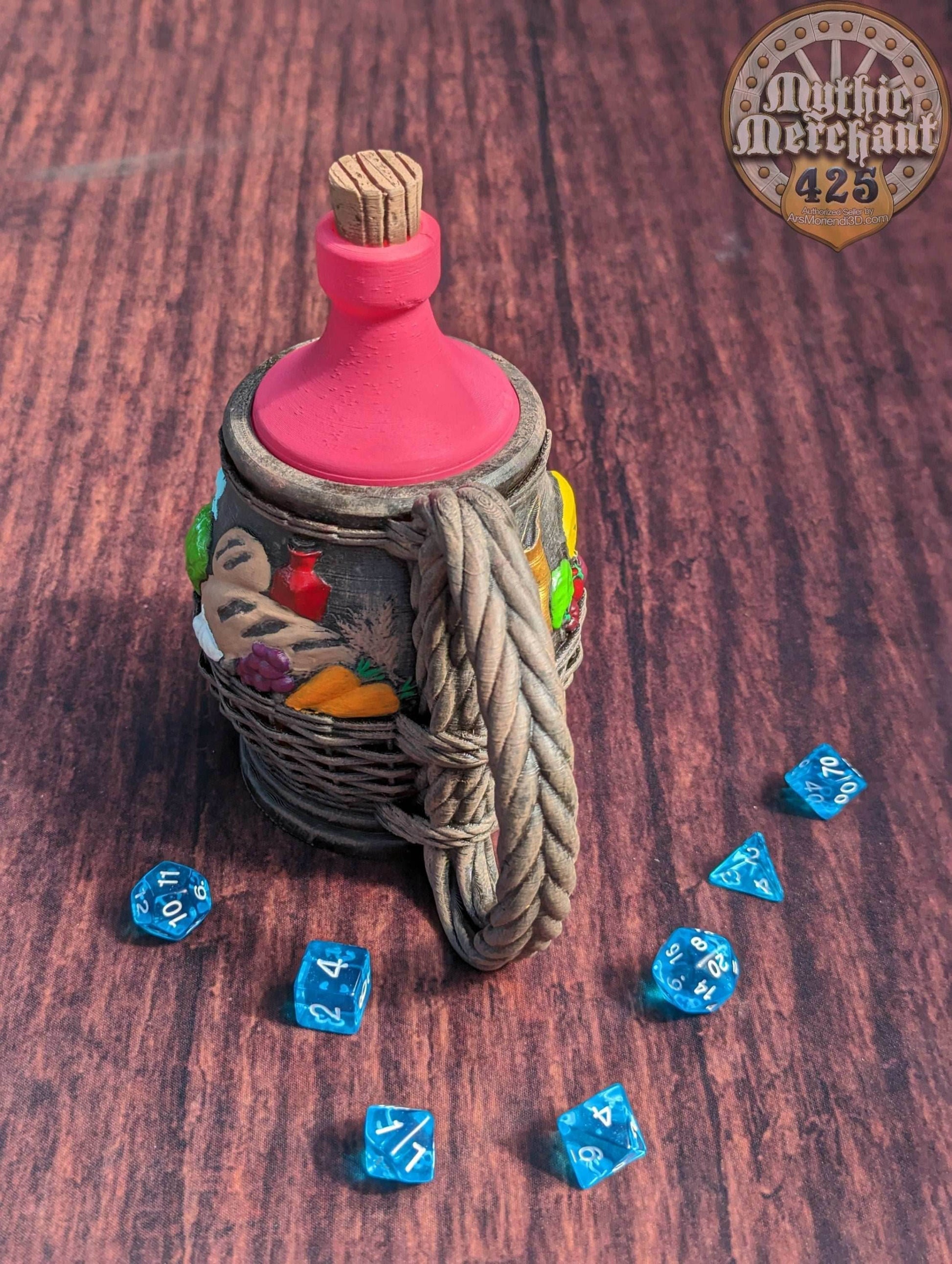 Halfling Hobbit 3D Printed Can Holder- Mythic Mugs Collection by Ars Moriendi 3D- Embark on a Hobbit's Journey! - Black / Non Threaded-No Lid