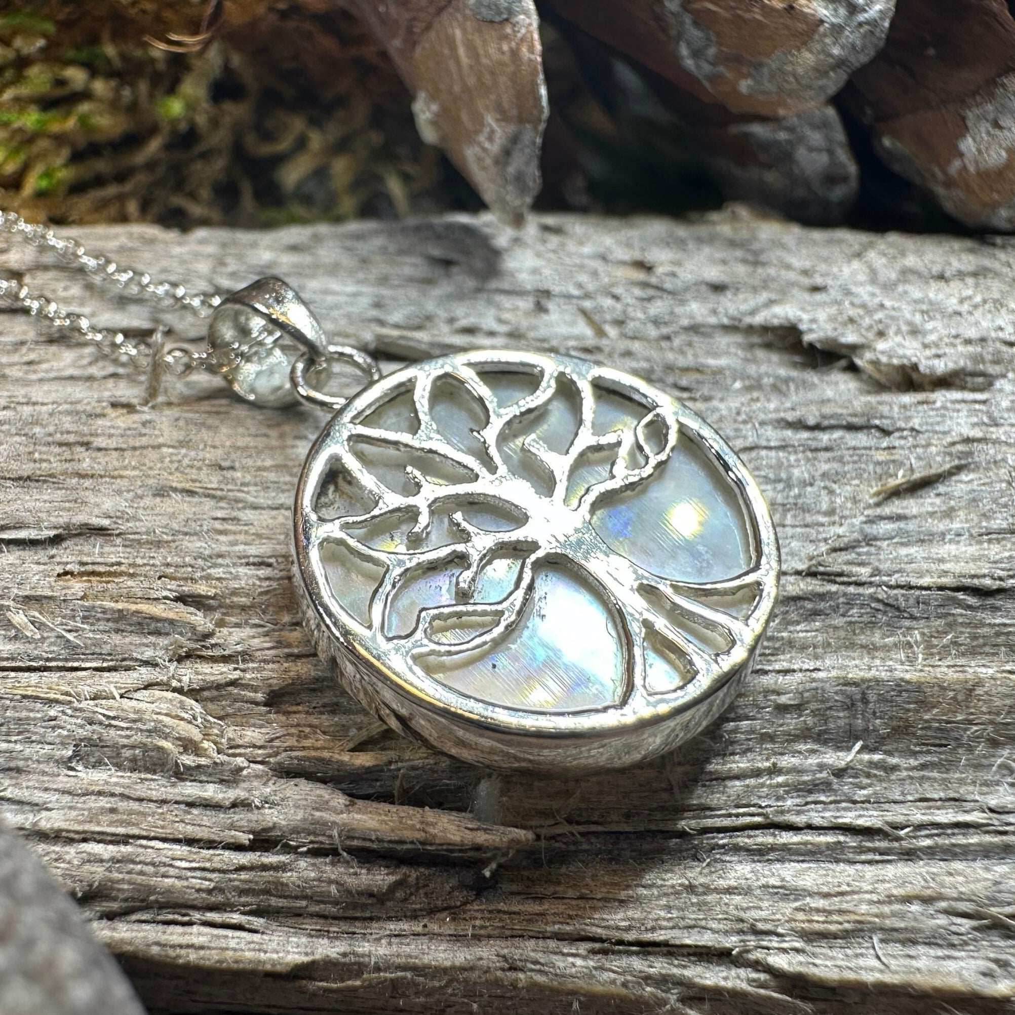 Rotri Tree of Life Necklace - 18 / abalone shell