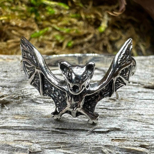 Gothic Realistic Bat Ring - 5