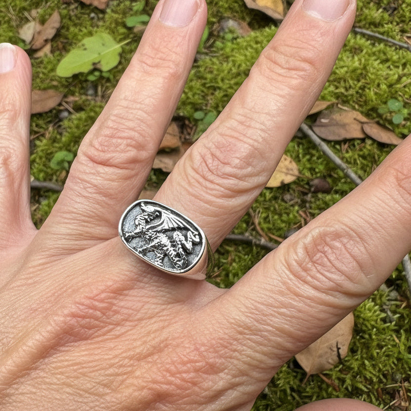 Welsh Dragon Statement Ring