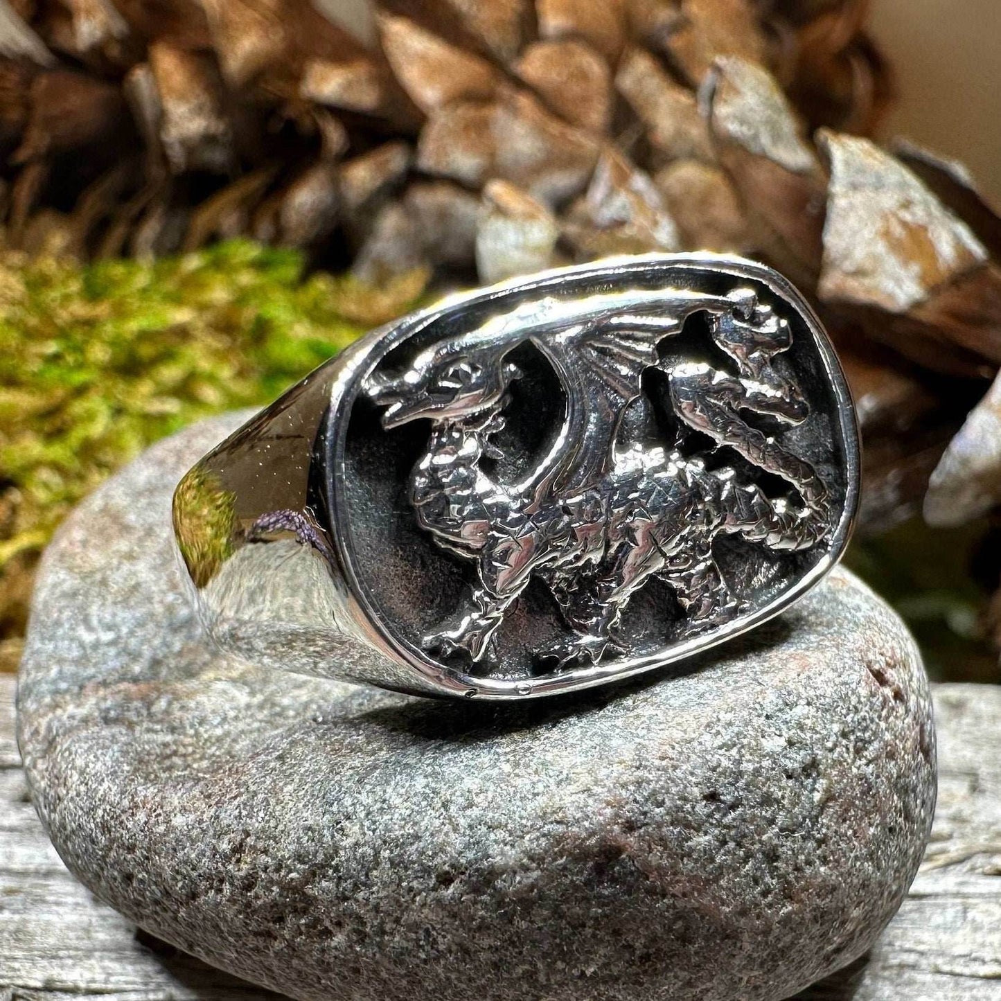 Welsh Dragon Statement Ring - 6