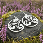 Grianan Celtic Spiral Earrings