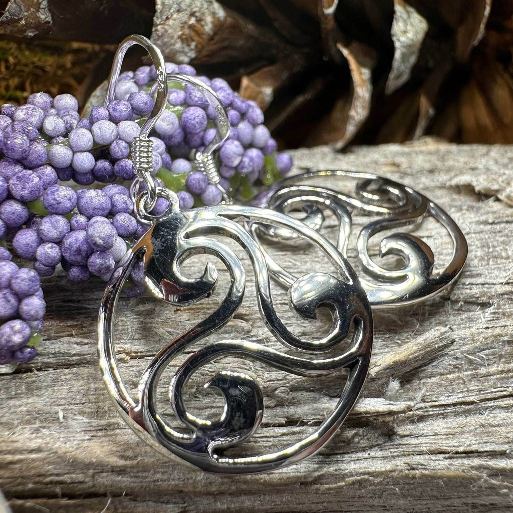 Grianan Celtic Spiral Earrings - 