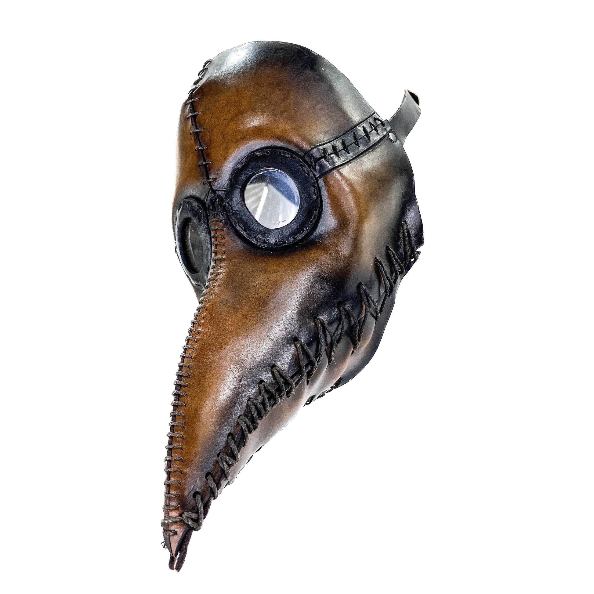 Plague Doctor Handmade Genuine Leather Mask - 