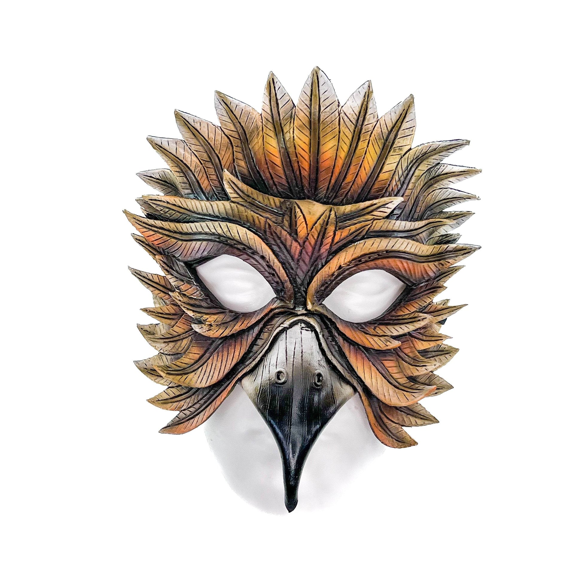Hawk Handmade Genuine Leather Mask - 