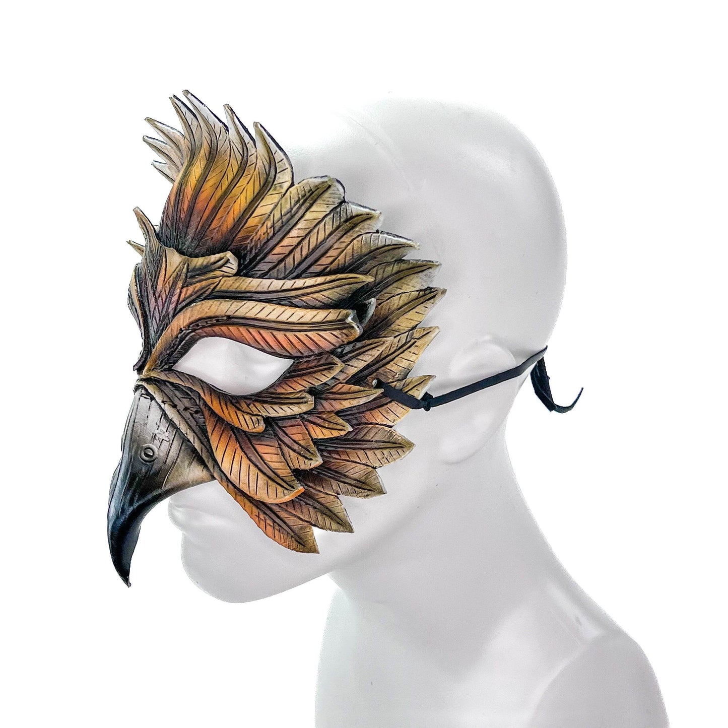 Hawk Handmade Genuine Leather Mask - 