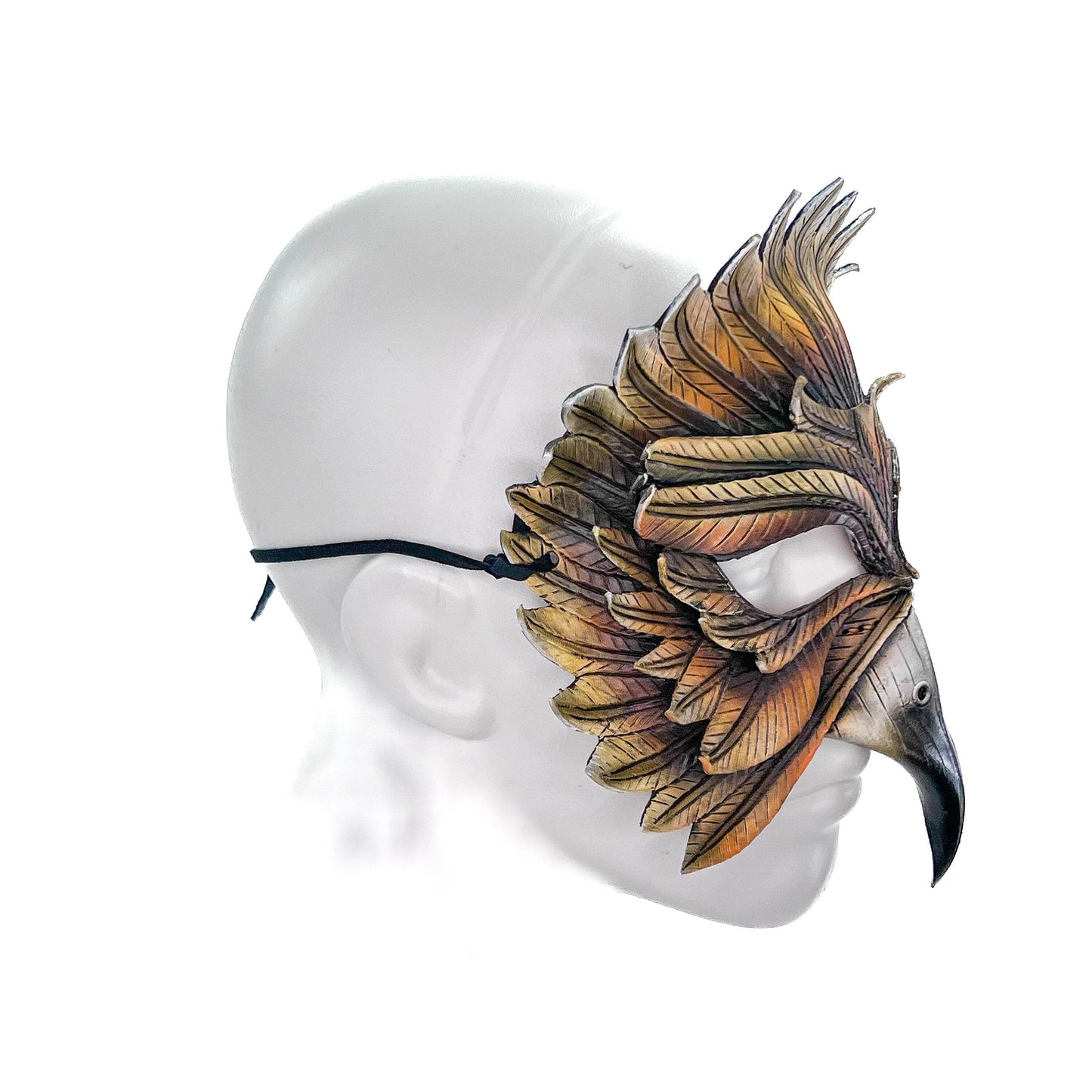 Hawk Handmade Genuine Leather Mask - 