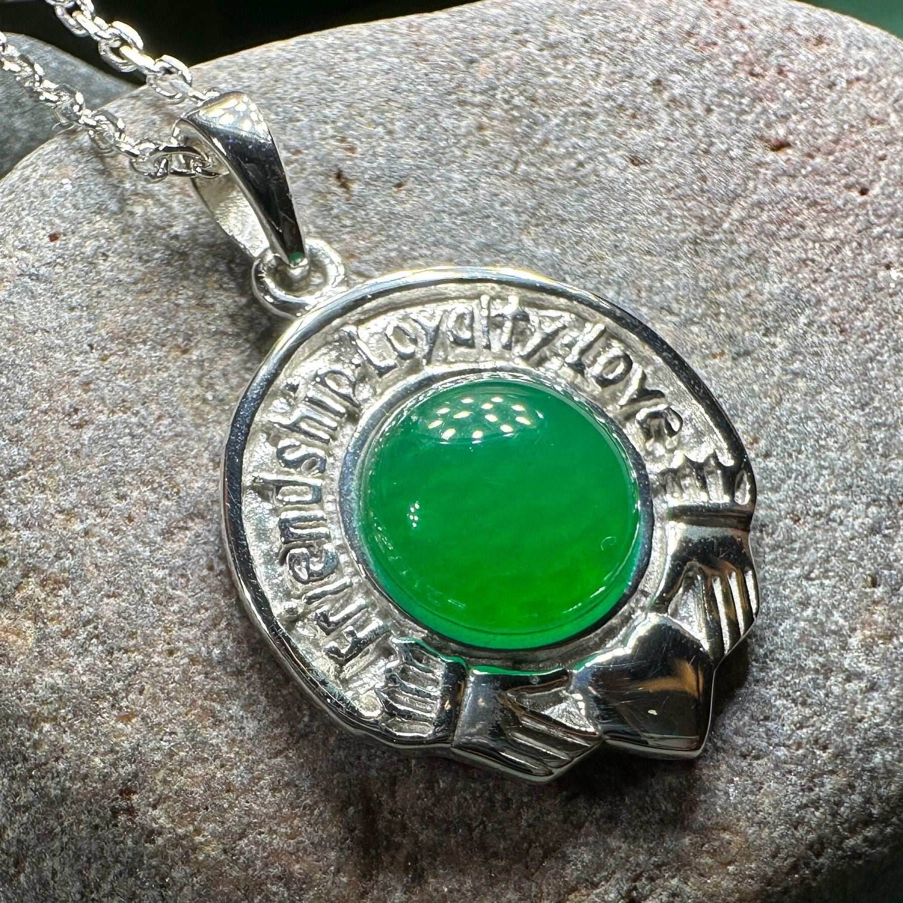 Friendship, Loyalty and Love Claddagh Necklace - 18