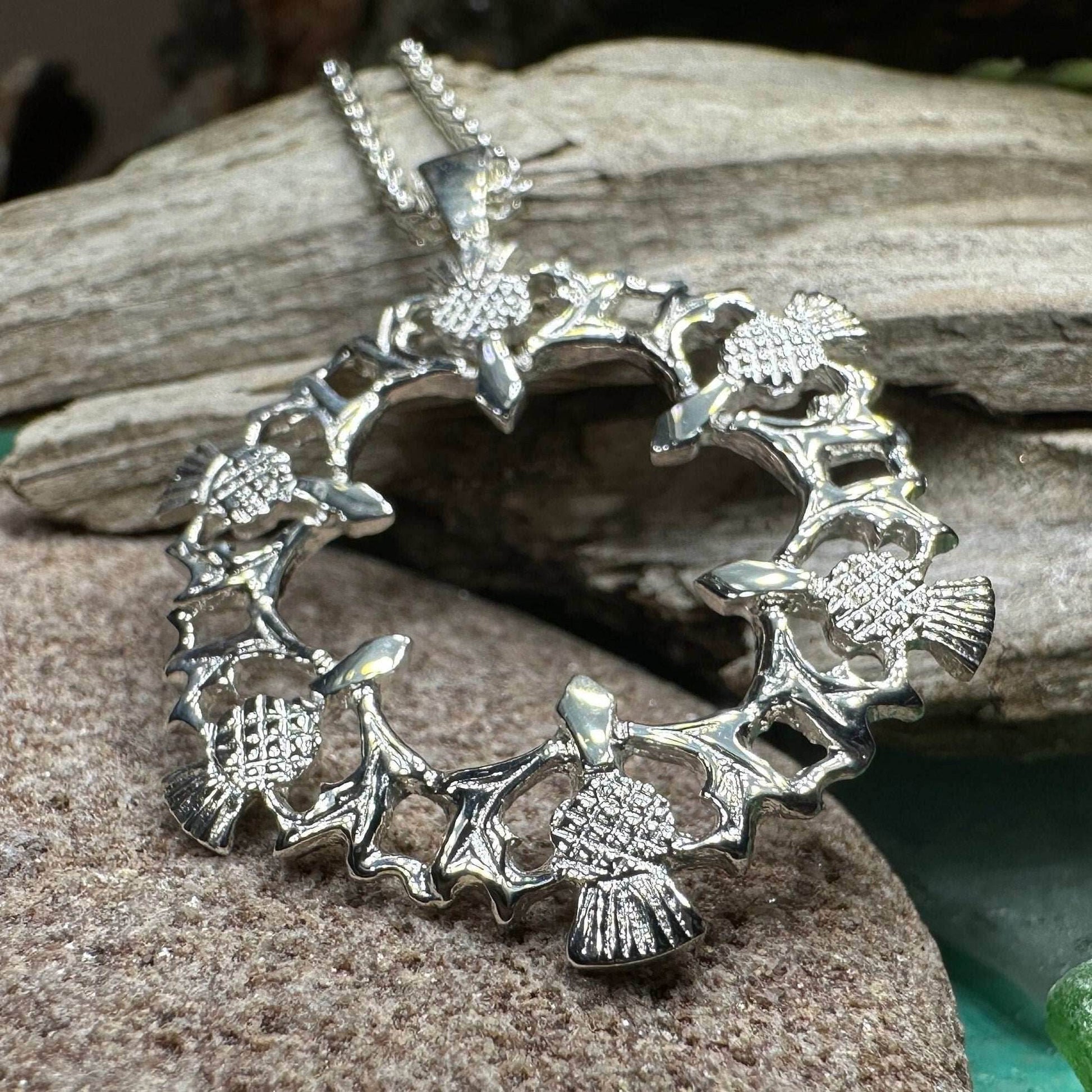Thistle Wreath Necklace - 18