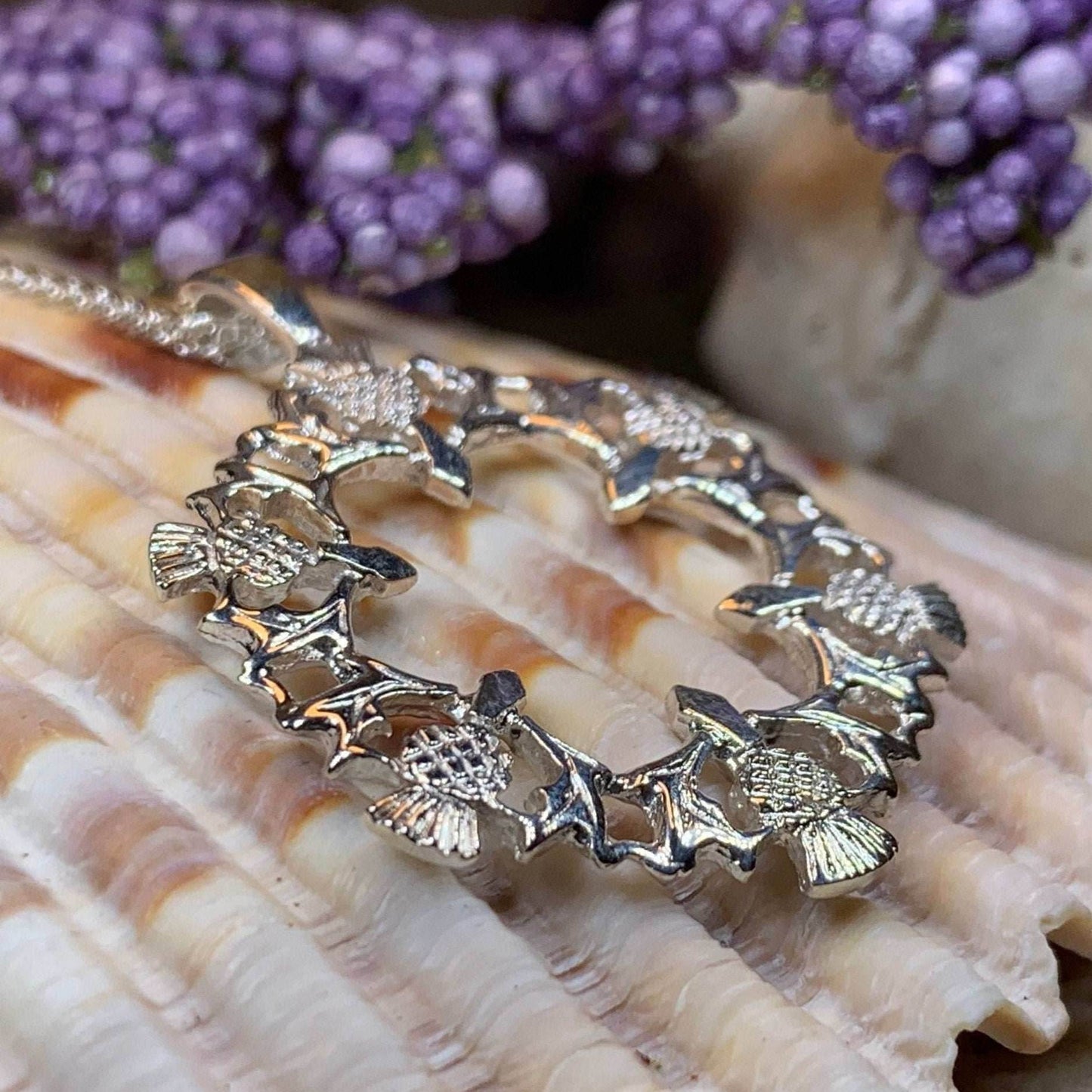 Thistle Wreath Necklace - 18
