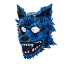 In Stock - The Blue Lycan - Handmade Genuine Leather Helmet Mask - 