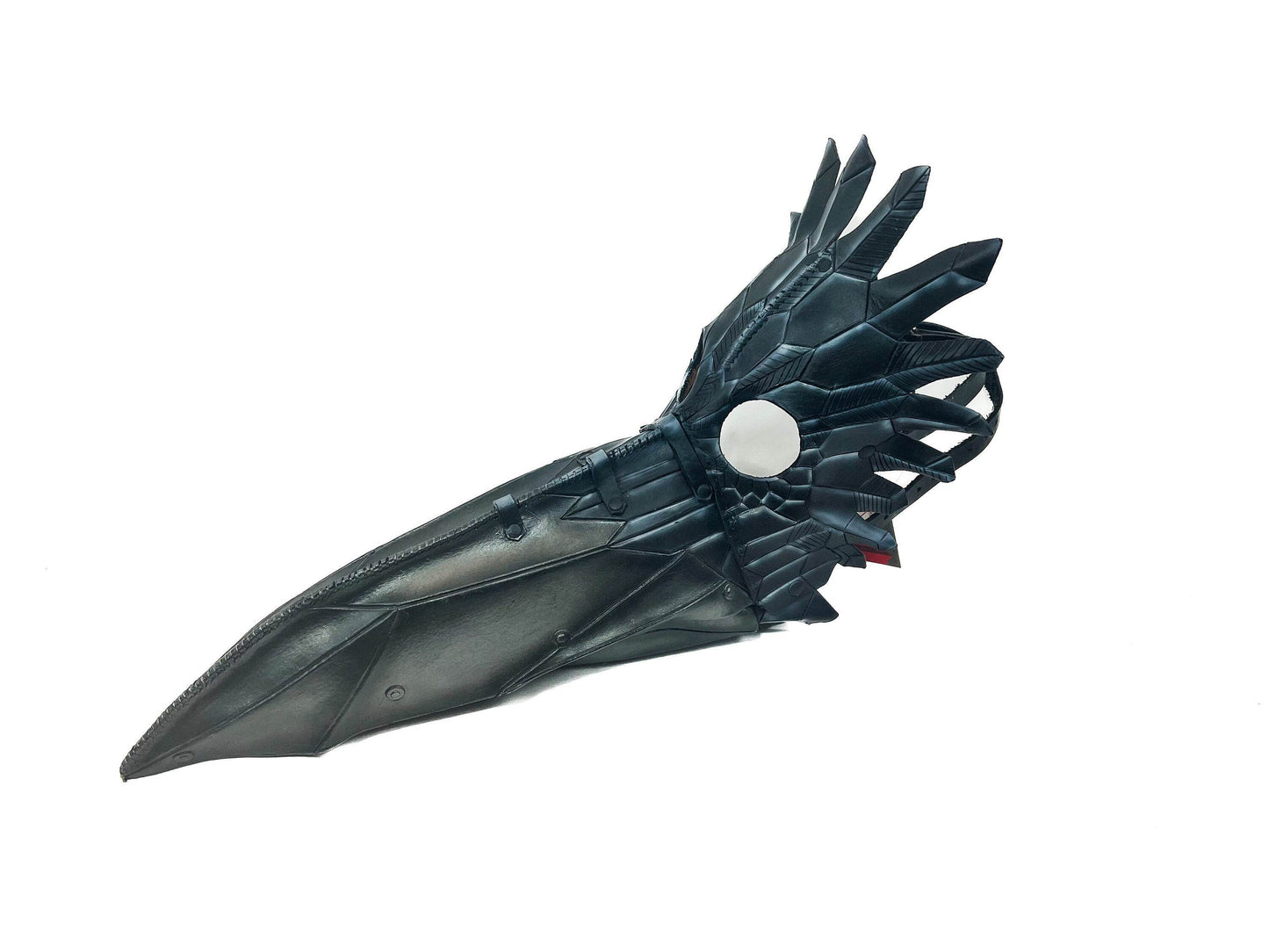 Large Raven Plague Doctor Handmade Genuine Leather Mask - 