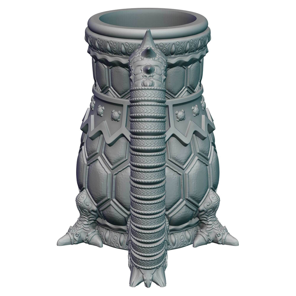 Dragon-Blooded 3D Printed Mythic Mug Stein | Tabletop RPG Gaming Cosplay - Dungeons and Dragon DnD D&D Wargaming | Koozie Can Holder - Black / Non Threaded-No Lid