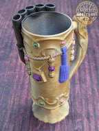 Bard Class 3D Printed Mythic Mug Stein | Tabletop RPG Gaming Cosplay - Dungeons and Dragon DnD D&D Wargaming | Drink Koozie Can Holder. - Black / Non Threaded-No Lid