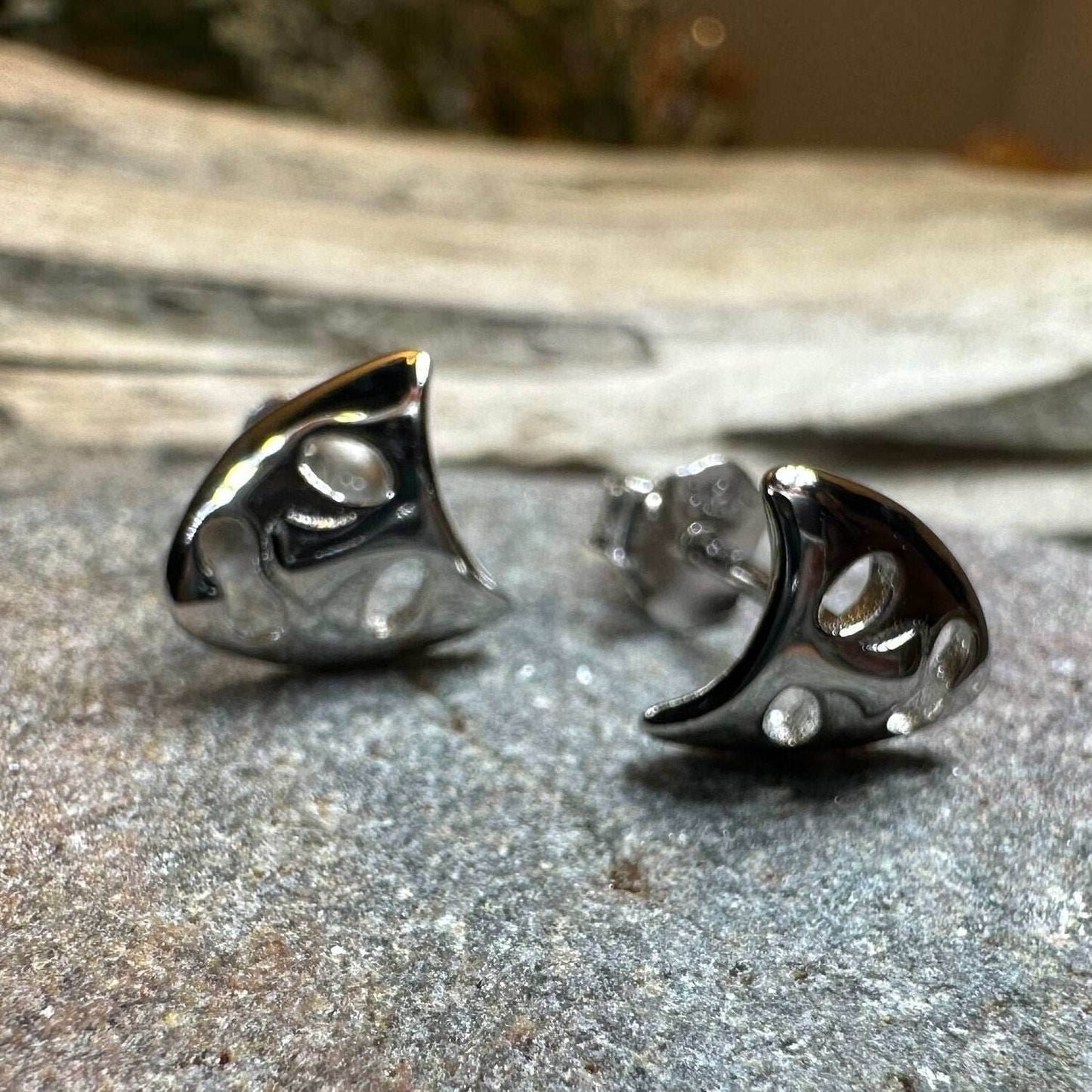 Theater Mask Stud Earrings - 