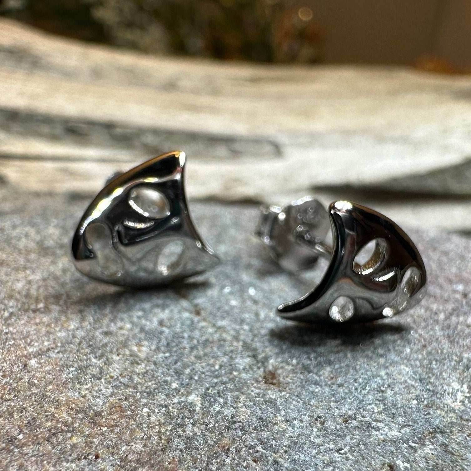 Theater Mask Stud Earrings - 