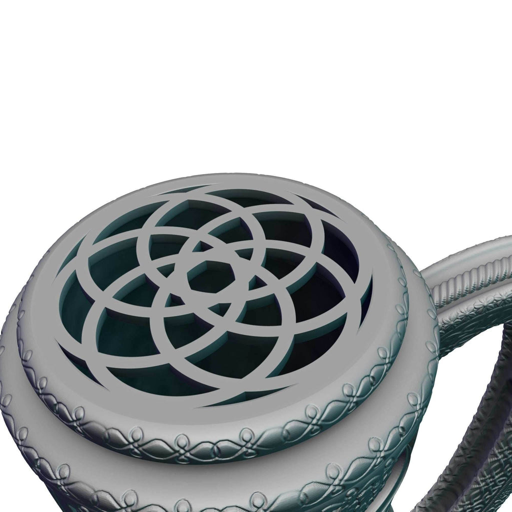Elven 3D Printed Can Holder| Koozie | Elf Mug Stein | Mythic Mugs Collection by Ars Moriendi 3D- Embrace the Elegance of Elven Enchantment! - Black / Non Threaded-No Lid