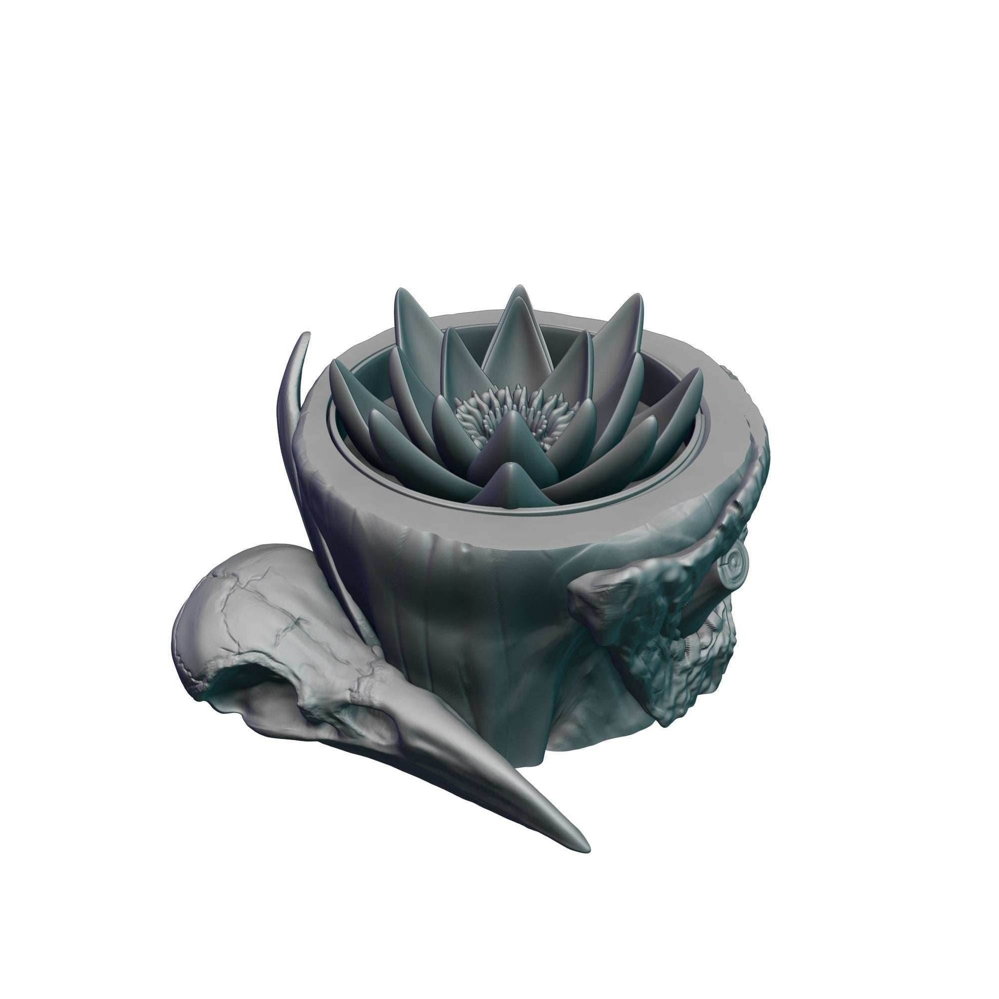 Druid Class 3D Printed Dice Storage Box | Dice Vault | Dice Jail | Tabletop RPG Gaming Cosplay - Dungeons and Dragon DnD D&D Wargaming - Black / Yes- Include Random Dice Set