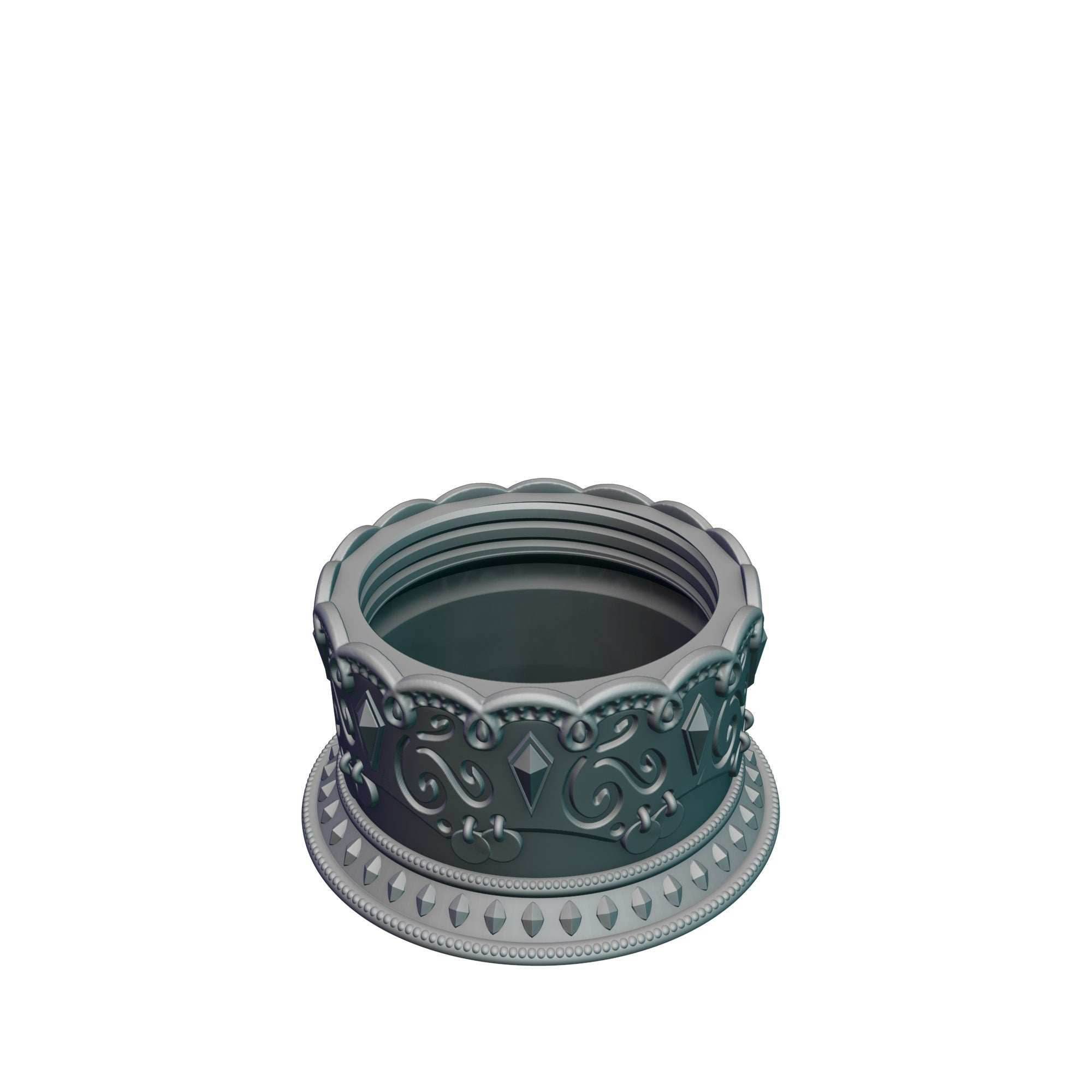 Demon Blooded Tiefling 3D Printed Dice Jail- Mythic Mugs Collection by Ars Moriendi 3D- Unleash Fiendish Elegance! - Black / Yes- Include Random Dice Set