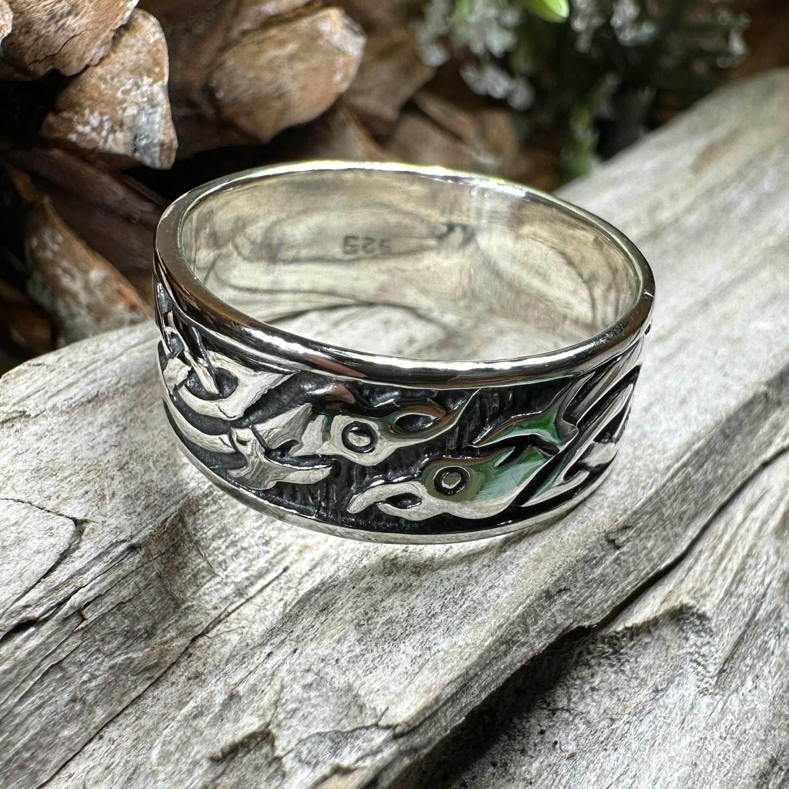 Terrwyn Celtic Raven Ring - 7