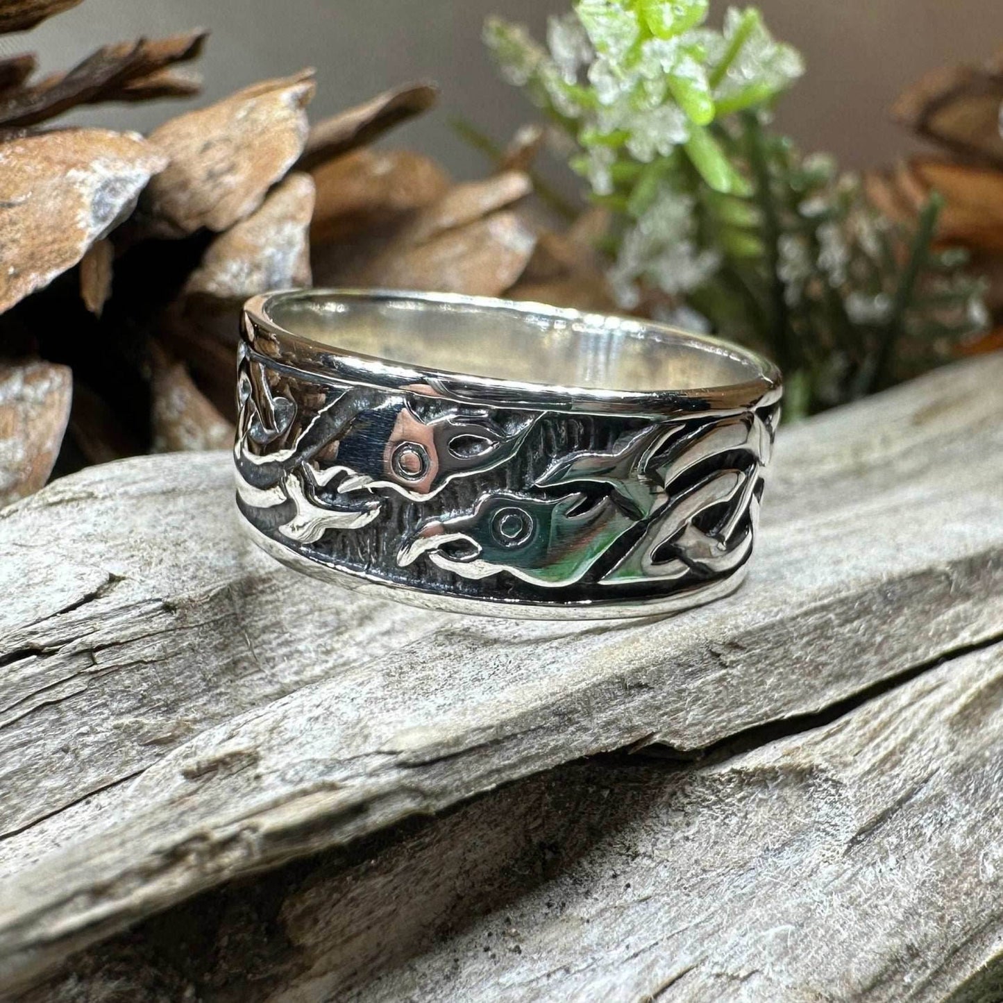 Terrwyn Celtic Raven Ring - 7
