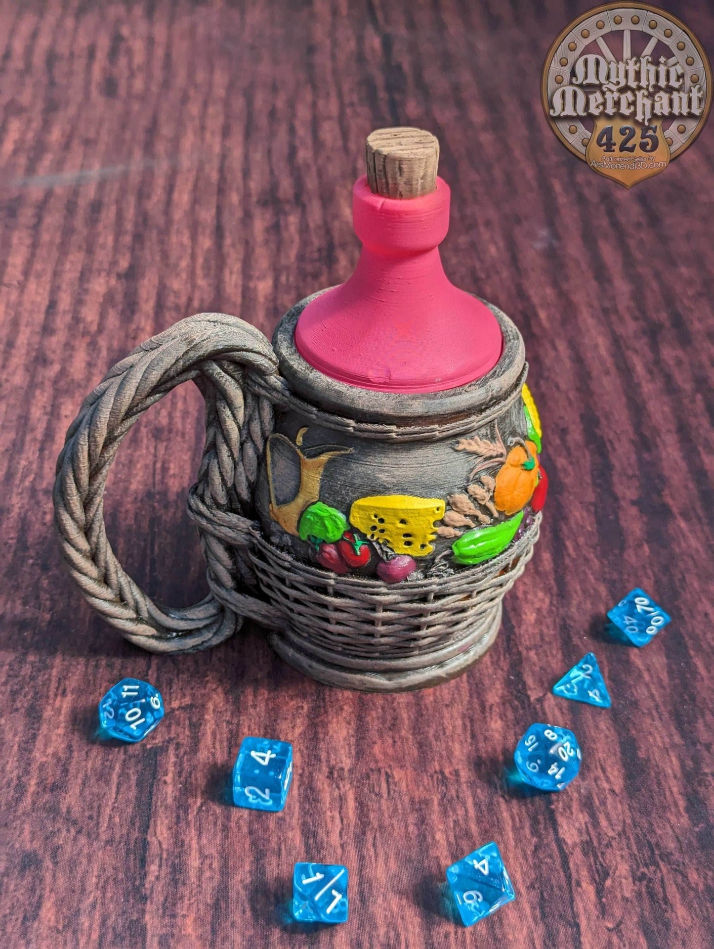 Halfling Hobbit 3D Printed Can Holder- Mythic Mugs Collection by Ars Moriendi 3D- Embark on a Hobbit's Journey! - Black / Non Threaded-No Lid