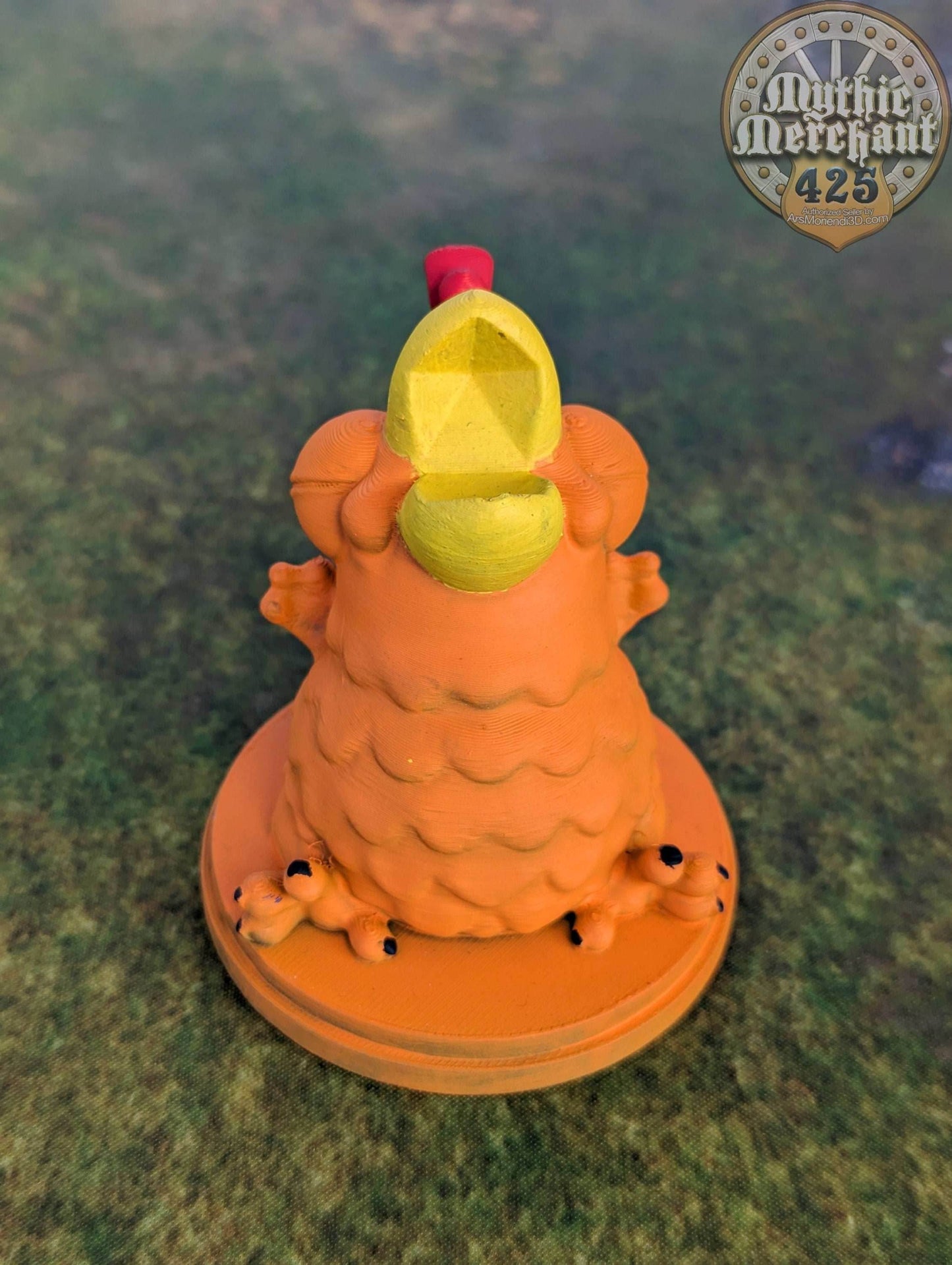 Baby Phoenix Toy 3D Printed Dice Guardian - Dice Jail | RPG Dice Vault | D20 Box | Player Unique Gift - Playful Dice Holder! - Black / Yes- Include Random Dice Set