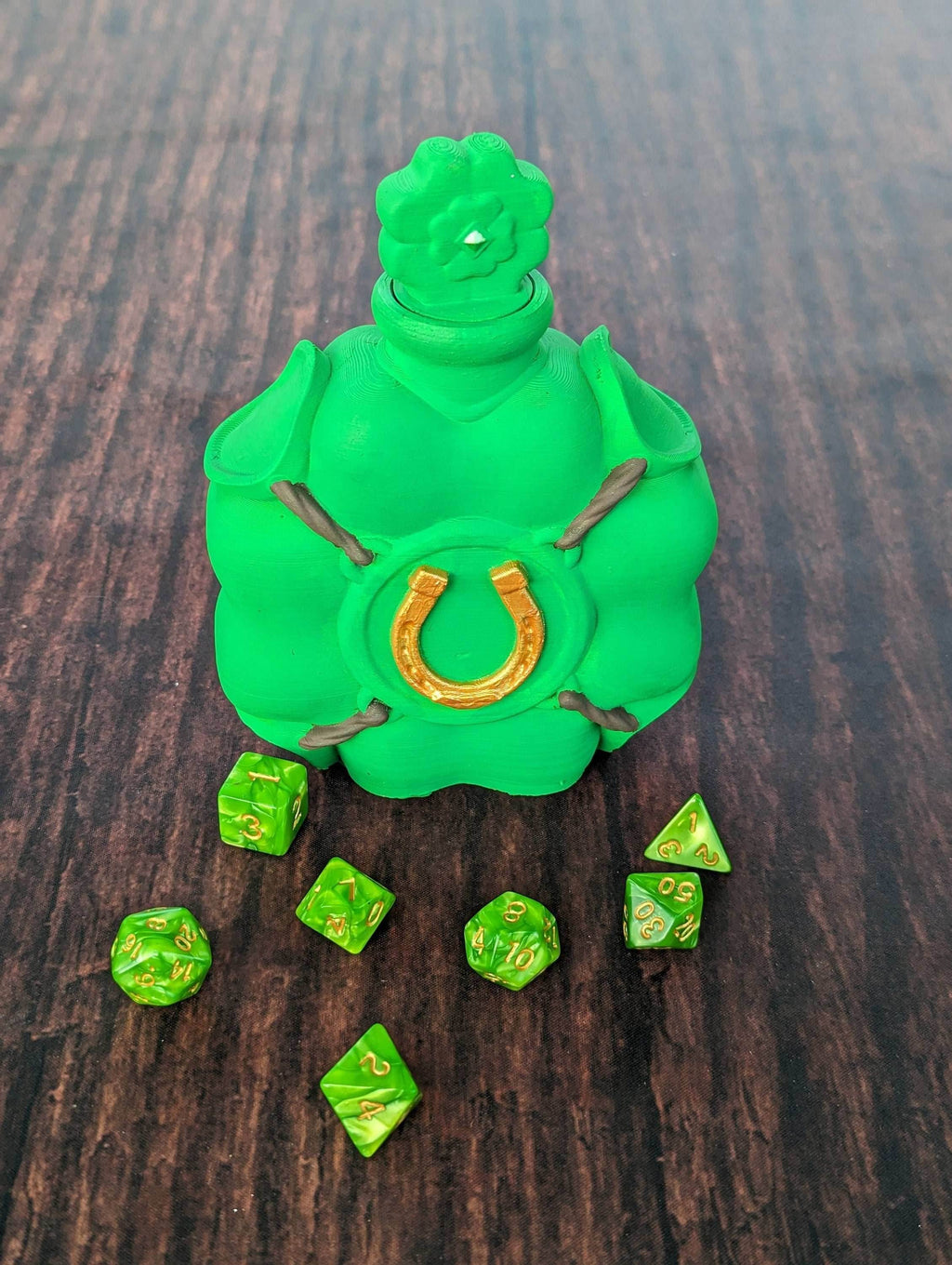 Luck Potion 3D Printed Dice Jail | RPG Dice Vault | D20 Storage Box | Player Gift - Elevate Your Game with a Touch of Fate! - Black / Yes- Include Random Dice Set