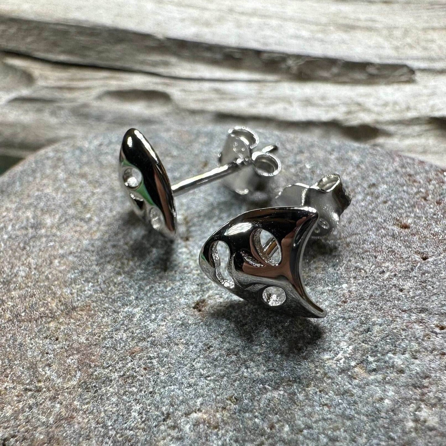 Theater Mask Stud Earrings - 