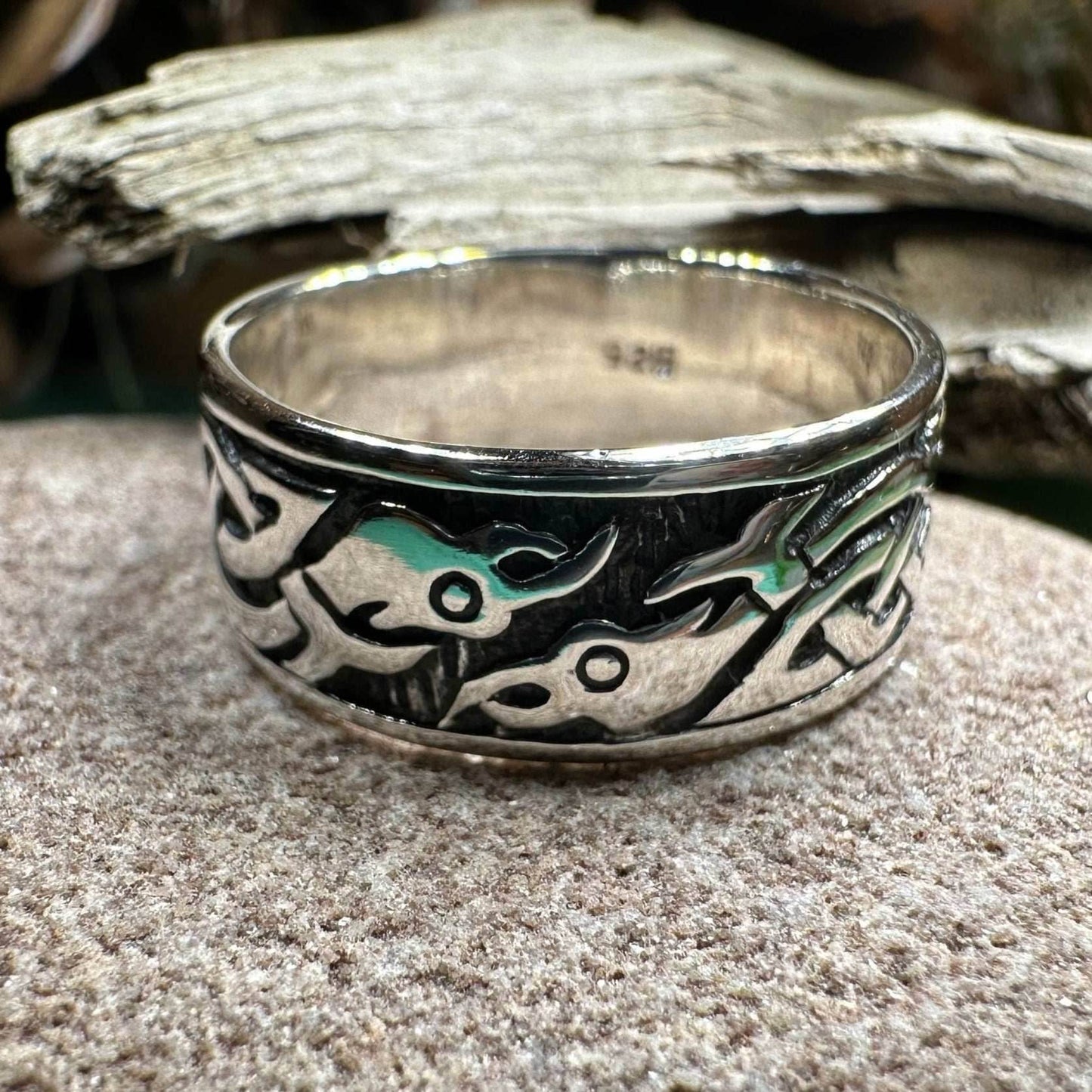 Terrwyn Celtic Raven Ring - 7