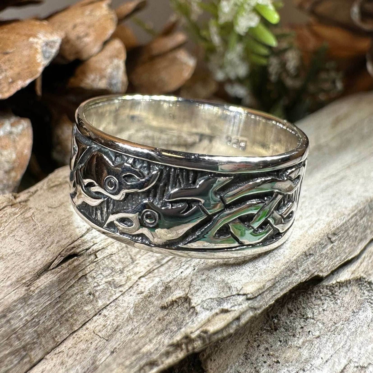 Terrwyn Celtic Raven Ring - 7